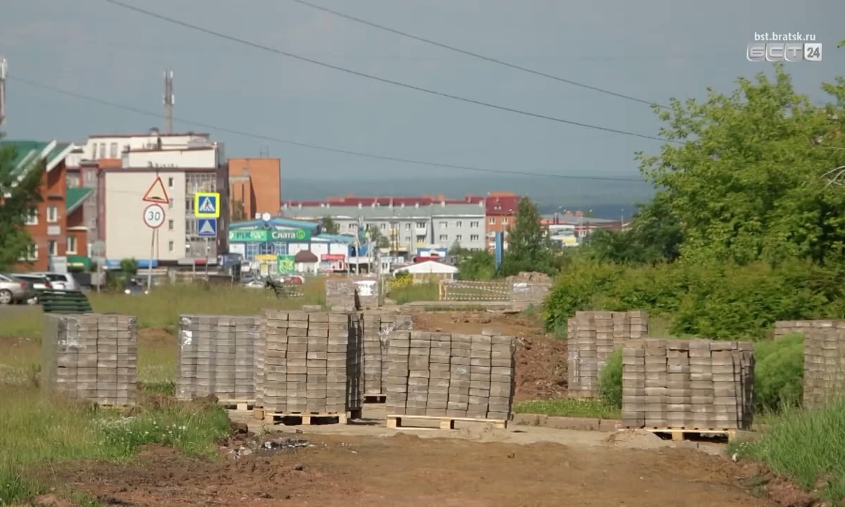 Благоустройство улицы Крупской в Братске снова на паузе