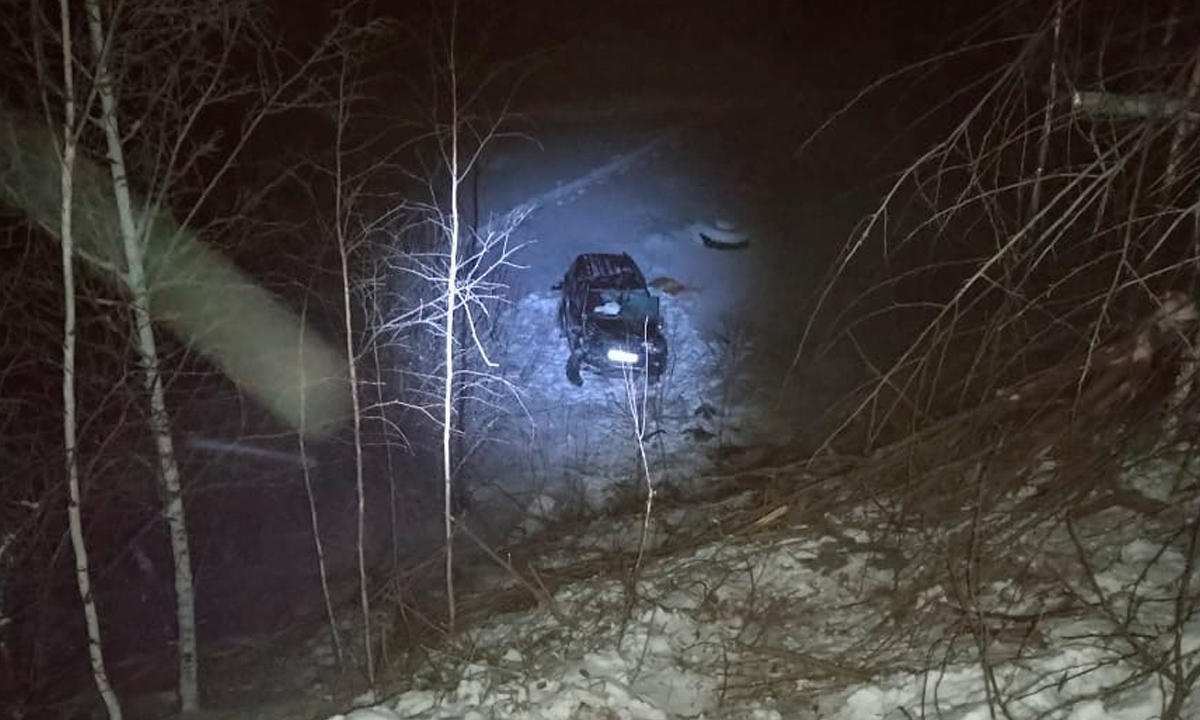 Автомобиль сорвался с 52-метрового обрыва в Братске