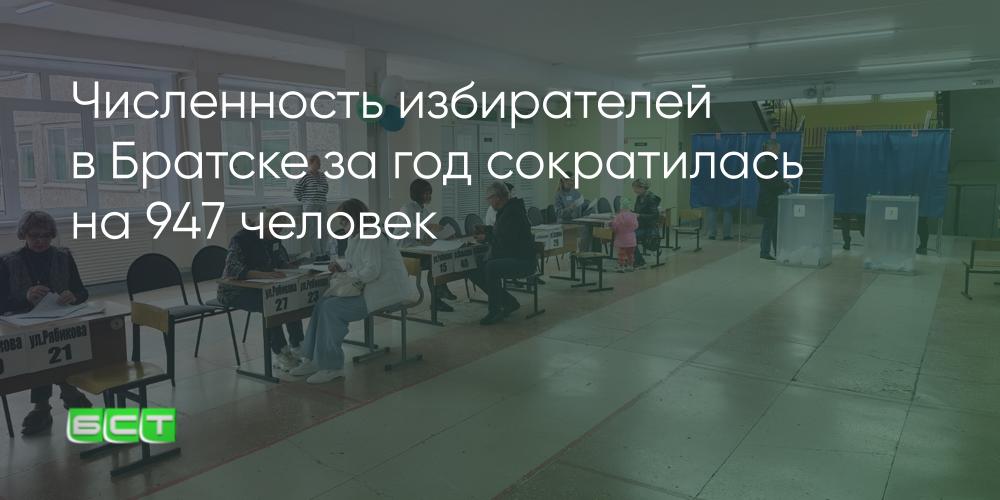 Численность избирателей в Братске за год сократилась на 947 человек ...